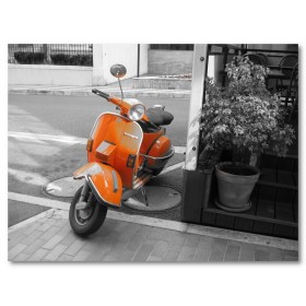 Αφίσα (vespa, μαύρο, λευκό, άσπρο)